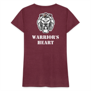 Gildan Ultra Cotton Ladies Adult T-Shirt ( SCE - WARRIORS HEART - T-SHIRT ) - heather burgundy