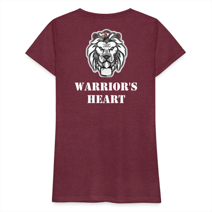 Gildan Ultra Cotton Ladies Adult T-Shirt ( SCE - WARRIORS HEART - T-SHIRT ) - heather burgundy