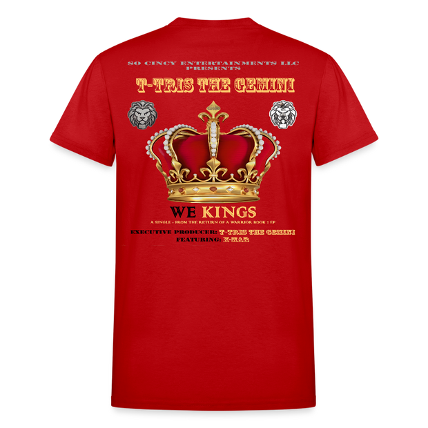 Gildan Ultra Cotton Adult T-Shirt ( T-TRIS THE GEMINI - WE KINGS - FEAT. K-MAR - T-SHIRT ) - red
