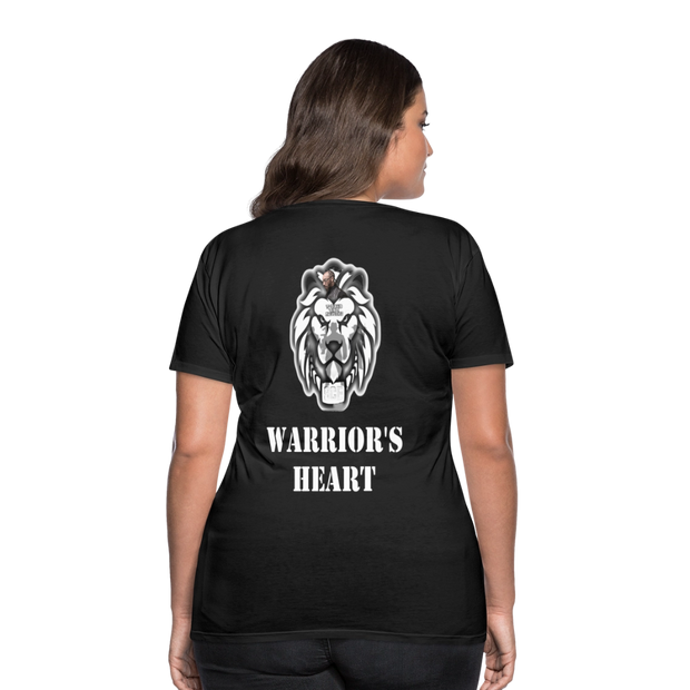 Gildan Ultra Cotton Ladies Adult T-Shirt ( SCE - WARRIORS HEART - T-SHIRT ) - black