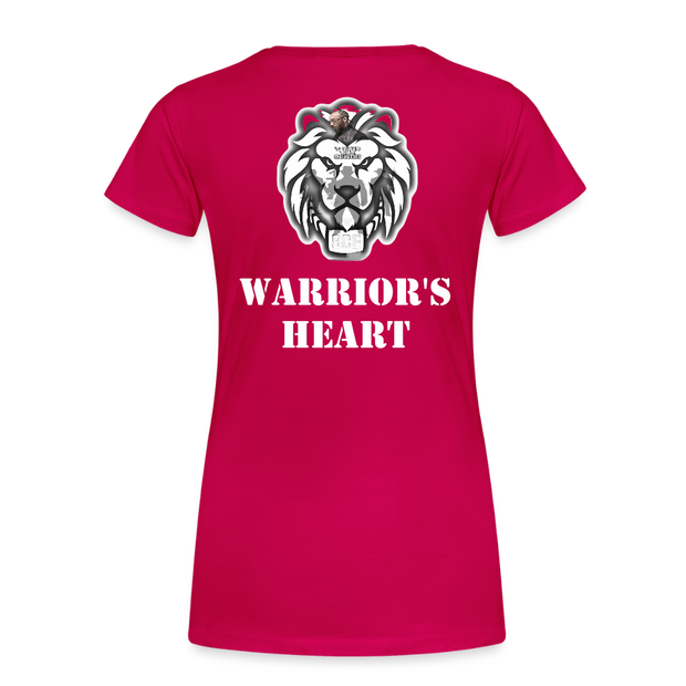 Gildan Ultra Cotton Ladies Adult T-Shirt ( SCE - WARRIORS HEART - T-SHIRT ) - dark pink