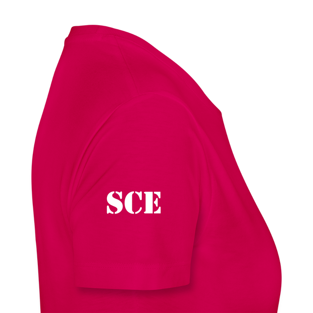 Gildan Ultra Cotton Ladies Adult T-Shirt ( SCE - WARRIORS HEART - T-SHIRT ) - dark pink