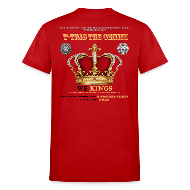 Gildan Ultra Cotton Adult T-Shirt ( T-TRIS THE GEMINI - WE KINGS - SCE - WARRIOR - T-SHIRT ) - red