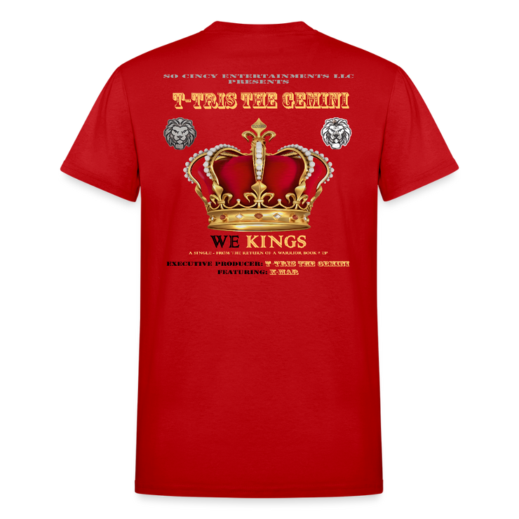 Gildan Ultra Cotton Adult T-Shirt ( T-TRIS THE GEMINI - WE KINGS - SCE - WARRIOR - T-SHIRT ) - red