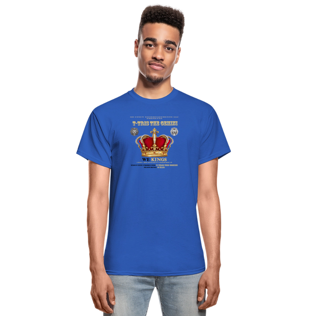 Gildan Ultra Cotton Adult T-Shirt ( T-TRIS THE GEMINI - WE KINGS - SCE - WARRIOR - T-SHIRT ) - royal blue