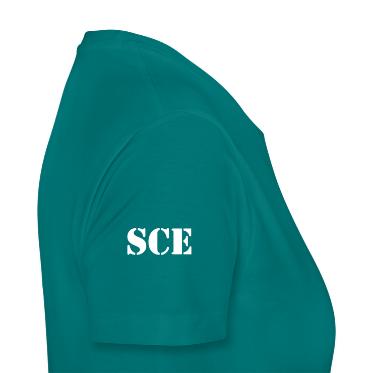 Gildan Ultra Cotton Ladies Adult T-Shirt ( SCE - WARRIORS HEART - T-SHIRT ) - teal