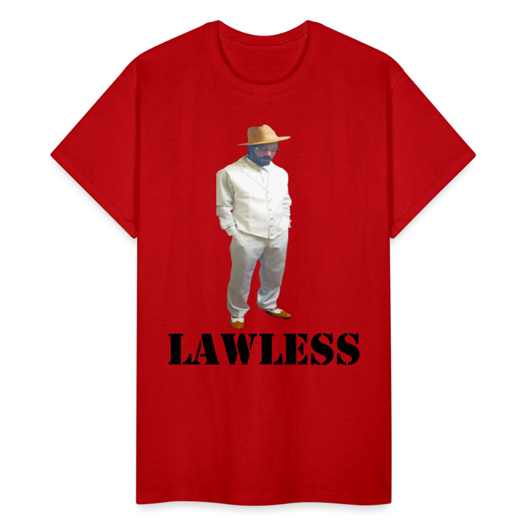 Gildan Ultra Cotton Adult T-Shirt ( T-TRIS THE GEMINI - LAWLESS ALBUM - SCE - WARRIOR - T-SHIRT ) - red