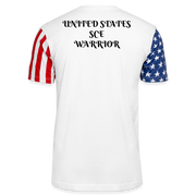 Adult Stars N Stripes T-Shirt ( SCE - RAP/HIP-HOP - MUSIC LABEL - SCE - WARRIOR - T-SHIRT ) - white
