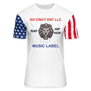 Adult Stars N Stripes T-Shirt ( SCE - RAP/HIP-HOP - MUSIC LABEL - SCE - WARRIOR - T-SHIRT ) - white
