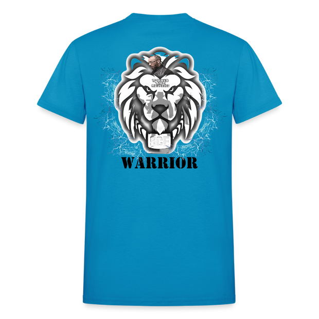 Gildan Ultra Cotton Adult T-Shirt ( T-TRIS THE GEMINI - SCE - WARRIOR - T-SHIRT ) - turquoise