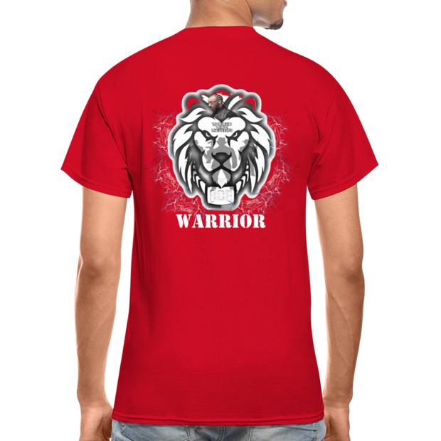 Gildan Ultra Cotton Adult T-Shirt ( T-TRIS THE GEMINI - SCE - WARRIOR - T-SHIRT ) - red