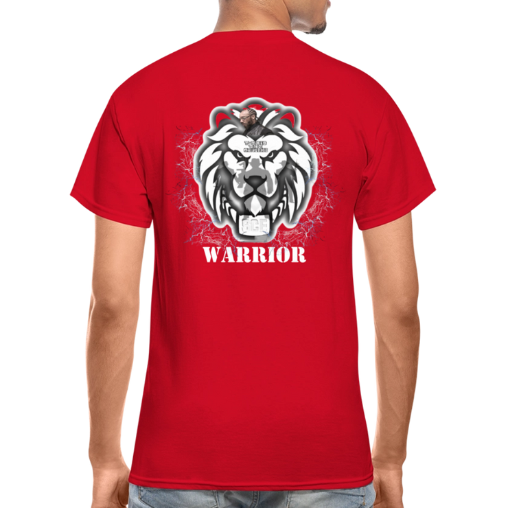 Gildan Ultra Cotton Adult T-Shirt ( T-TRIS THE GEMINI - SCE - WARRIOR - T-SHIRT ) - red