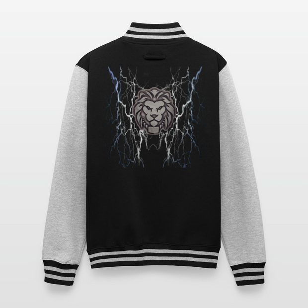 ADW is Just Hoods - SCE - VARSITY JACKET - black/heather grey