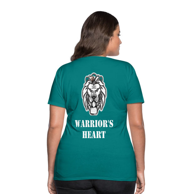 Gildan Ultra Cotton Ladies Adult T-Shirt ( SCE - WARRIORS HEART - T-SHIRT ) - teal