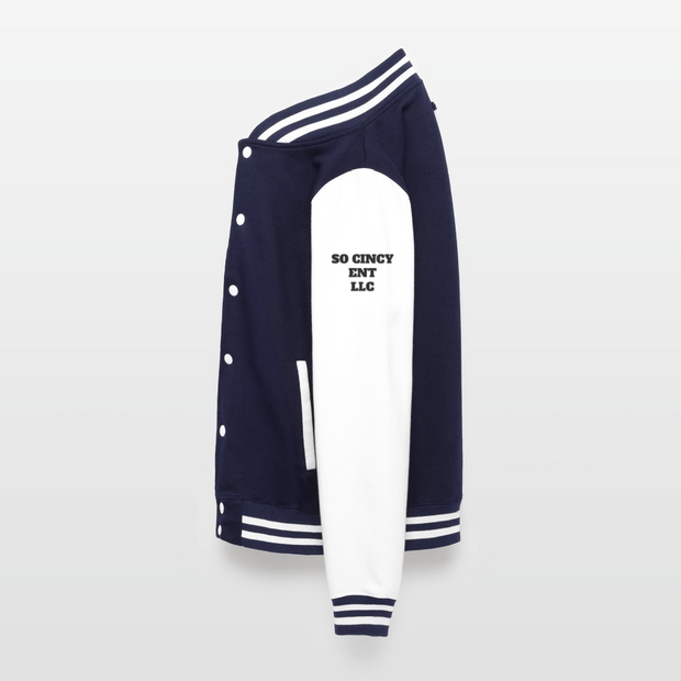 ADW is Just Hoods - SCE - VARSITY JACKET - navy/white
