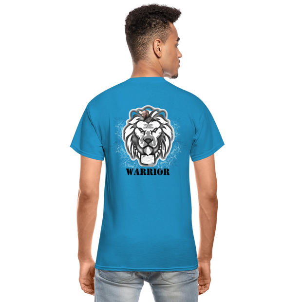 Gildan Ultra Cotton Adult T-Shirt ( T-TRIS THE GEMINI - SCE - WARRIOR - T-SHIRT ) - turquoise