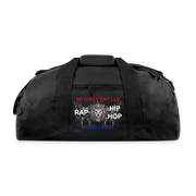 RECYCLED DUFFLE BAG ( SCE - RAP/HIP-HOP - MUSIC LABEL - PATRIOT - DUFFLE BAG - black