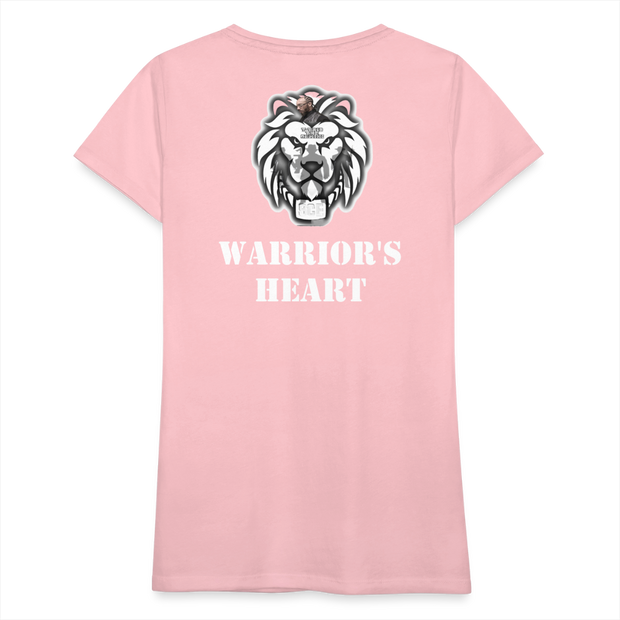 Gildan Ultra Cotton Ladies Adult T-Shirt ( SCE - WARRIORS HEART - T-SHIRT ) - pink