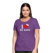 Gildan Ultra Cotton Ladies Adult T-Shirt ( SCE - WARRIORS HEART - T-SHIRT ) - purple