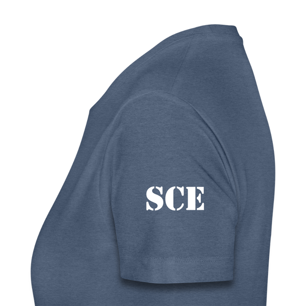 Gildan Ultra Cotton Ladies Adult T-Shirt ( SCE - WARRIORS HEART - T-SHIRT ) - heather blue