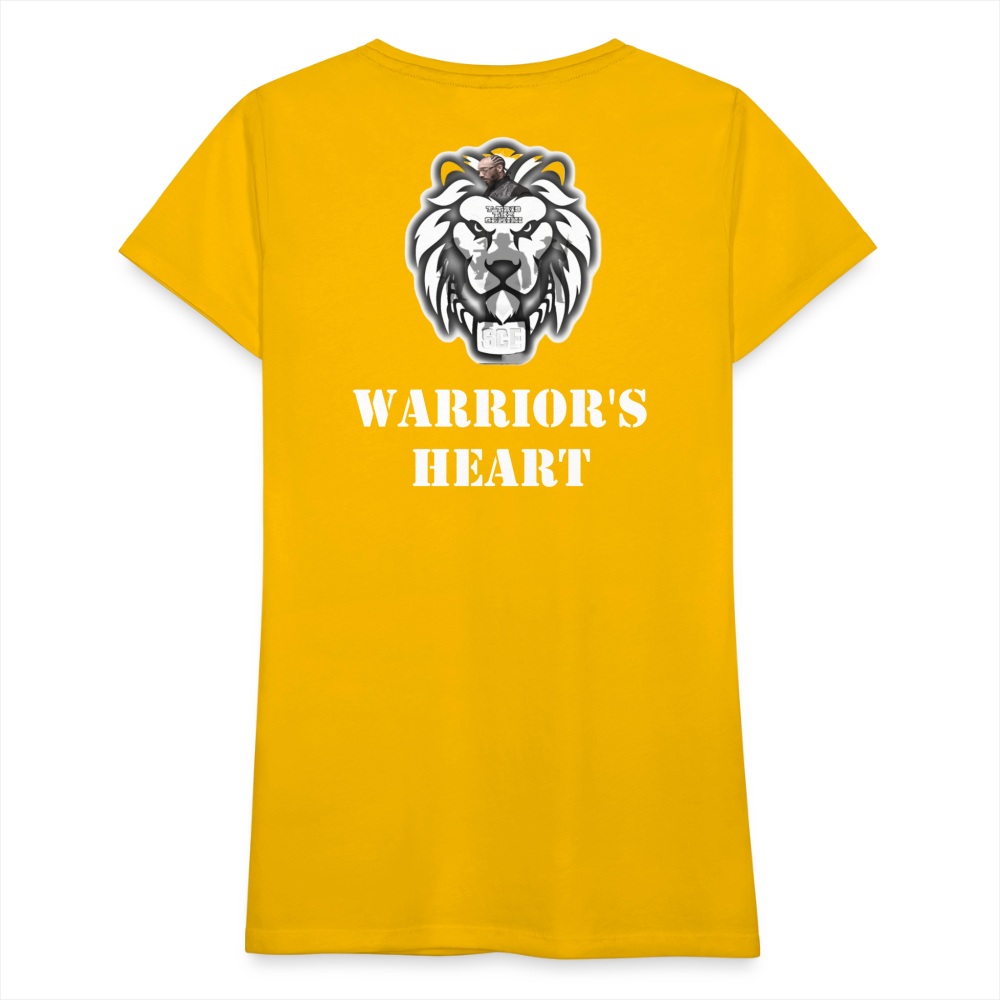 Gildan Ultra Cotton Ladies Adult T-Shirt ( SCE - WARRIORS HEART - T-SHIRT ) - sun yellow