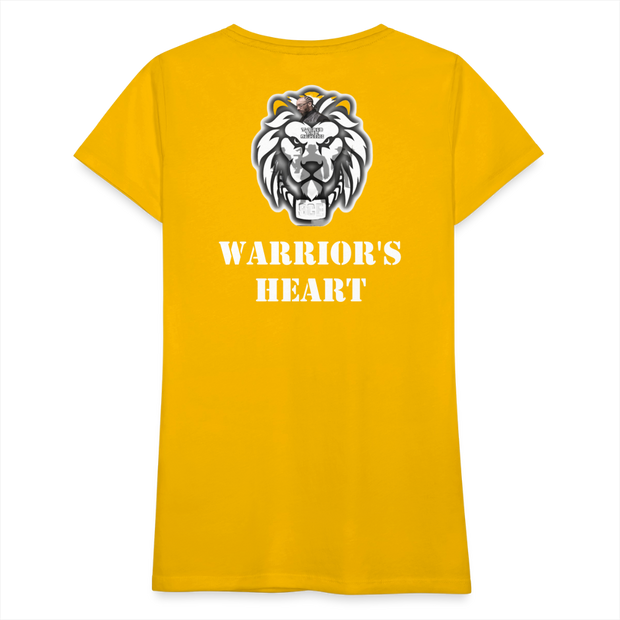 Gildan Ultra Cotton Ladies Adult T-Shirt ( SCE - WARRIORS HEART - T-SHIRT ) - sun yellow