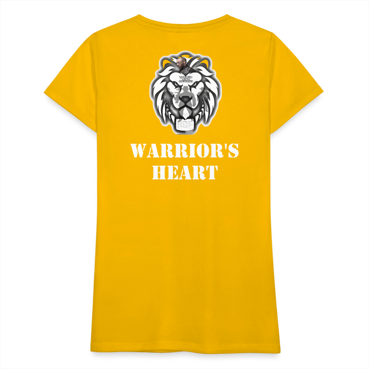 Gildan Ultra Cotton Ladies Adult T-Shirt ( SCE - WARRIORS HEART - T-SHIRT ) - sun yellow