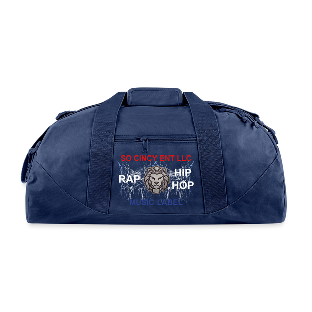 RECYCLED DUFFLE BAG ( SCE - RAP/HIP-HOP - MUSIC LABEL - PATRIOT - DUFFLE BAG - navy