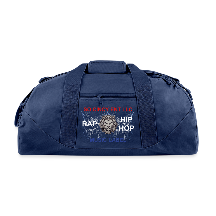 RECYCLED DUFFLE BAG ( SCE - RAP/HIP-HOP - MUSIC LABEL - PATRIOT - DUFFLE BAG - navy