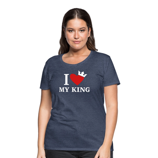 Gildan Ultra Cotton Ladies Adult T-Shirt ( SCE - WARRIORS HEART - T-SHIRT ) - heather blue