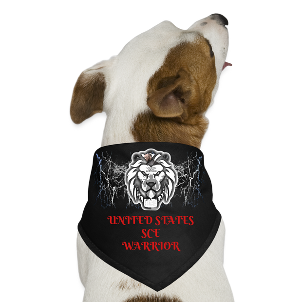 Dog Bandana ( SCE - T-TRIS THE GEMINI - US WARRIOR - BULLY DOG BANDANA ) - black