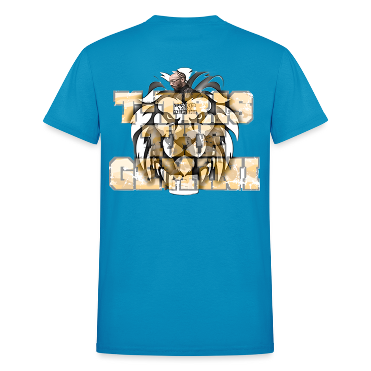Gildan Ultra Cotton Adult T-Shirt ( T-TRIS THE GEMINI - LAWLESS ALBUM - SCE - WARRIOR - T-SHIRT ) - turquoise