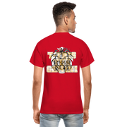 Gildan Ultra Cotton Adult T-Shirt ( T-TRIS THE GEMINI - LAWLESS ALBUM - SCE - WARRIOR - T-SHIRT ) - red
