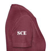 Gildan Ultra Cotton Ladies Adult T-Shirt ( SCE - WARRIORS HEART - T-SHIRT ) - heather burgundy