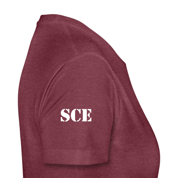 Gildan Ultra Cotton Ladies Adult T-Shirt ( SCE - WARRIORS HEART - T-SHIRT ) - heather burgundy