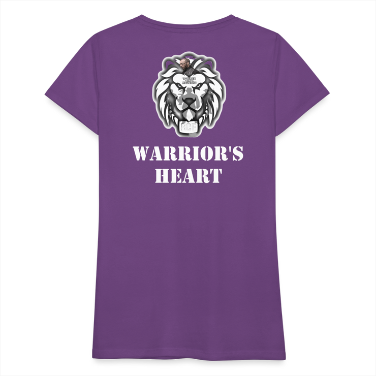Gildan Ultra Cotton Ladies Adult T-Shirt ( SCE - WARRIORS HEART - T-SHIRT ) - purple