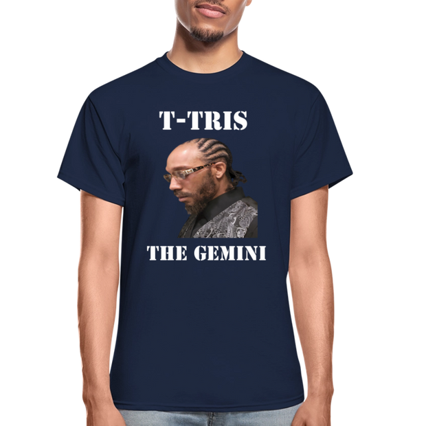 Gildan Ultra Cotton Adult T-Shirt ( T-TRIS THE GEMINI - SCE - WARRIOR - T-SHIRT ) - navy