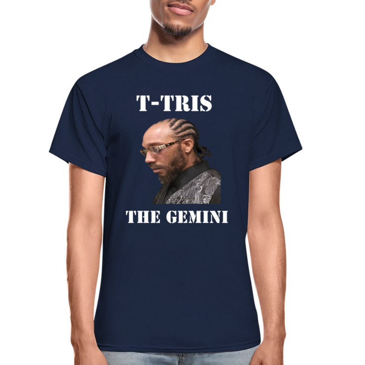 Gildan Ultra Cotton Adult T-Shirt ( T-TRIS THE GEMINI - SCE - WARRIOR - T-SHIRT ) - navy