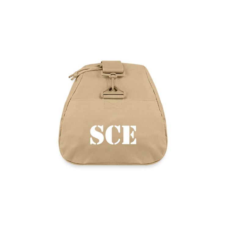 RECYCLED DUFFLE BAG ( SCE - RAP/HIP-HOP - MUSIC LABEL - PATRIOT - DUFFLE BAG - beige