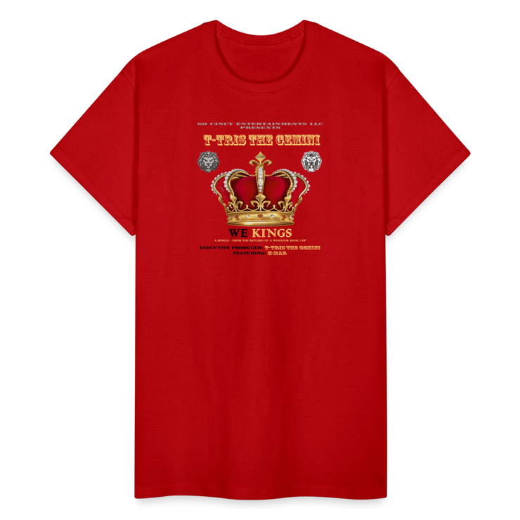 Gildan Ultra Cotton Adult T-Shirt ( T-TRIS THE GEMINI - WE KINGS - SCE - WARRIOR - T-SHIRT ) - red
