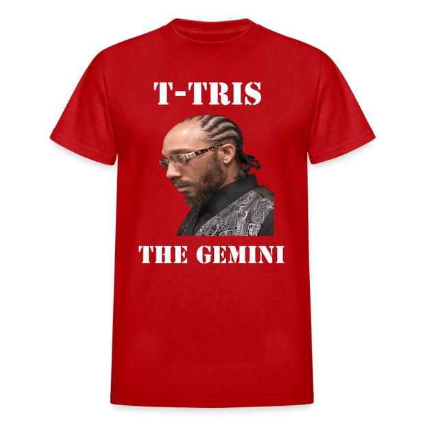 Gildan Ultra Cotton Adult T-Shirt ( T-TRIS THE GEMINI - SCE - WARRIOR - T-SHIRT ) - red