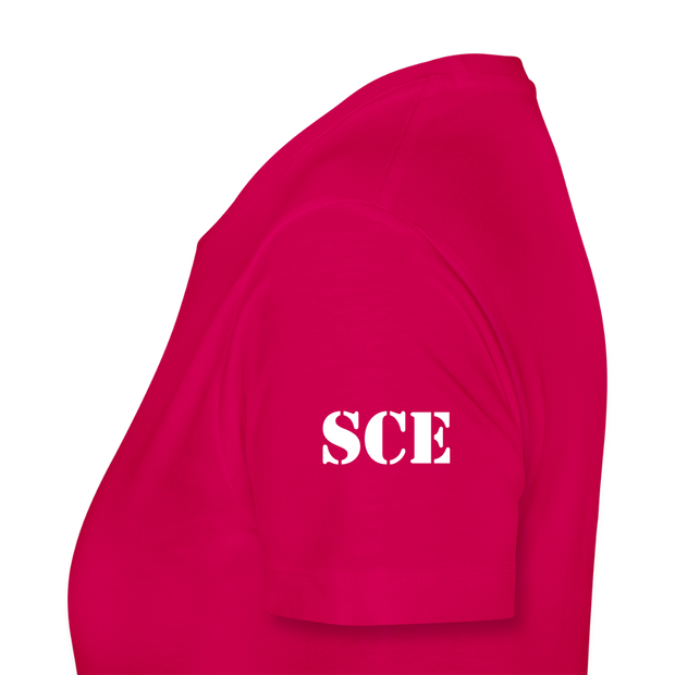 Gildan Ultra Cotton Ladies Adult T-Shirt ( SCE - WARRIORS HEART - T-SHIRT ) - dark pink