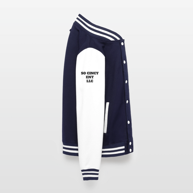ADW is Just Hoods - SCE - VARSITY JACKET - navy/white