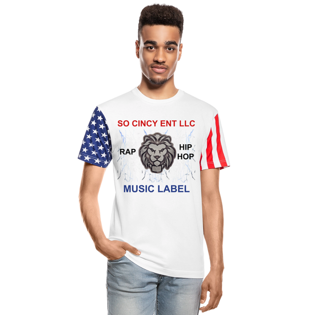 Adult Stars N Stripes T-Shirt ( SCE - RAP/HIP-HOP - MUSIC LABEL - SCE - WARRIOR - T-SHIRT ) - white
