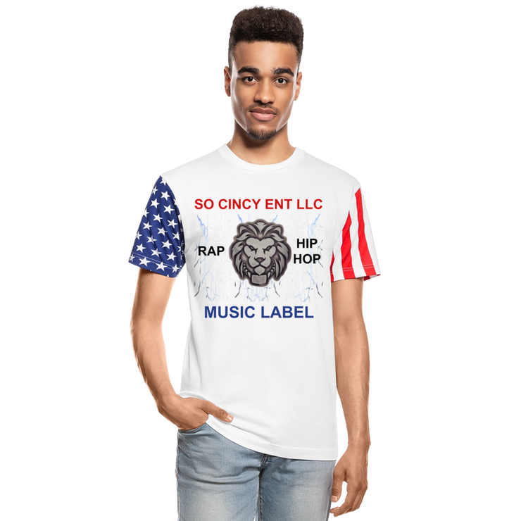 Adult Stars N Stripes T-Shirt ( SCE - RAP/HIP-HOP - MUSIC LABEL - SCE - WARRIOR - T-SHIRT ) - white