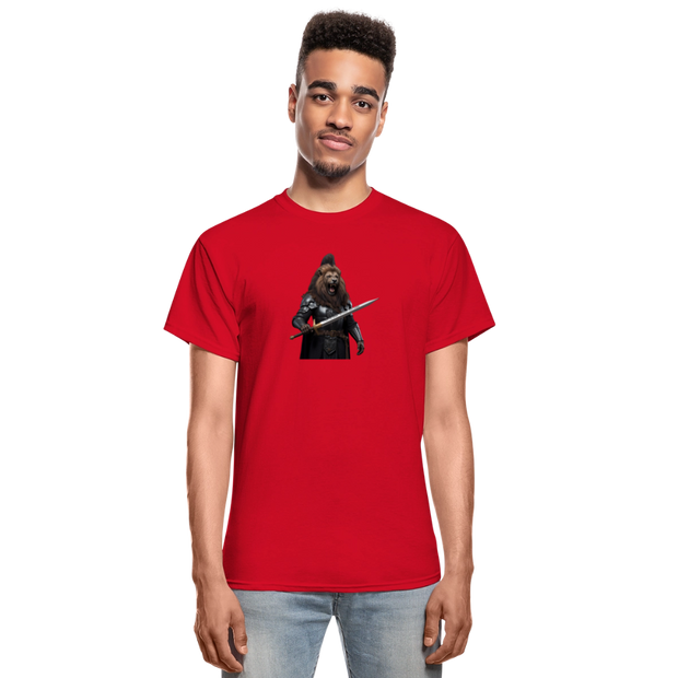 Gildan Ultra Cotton Adult T-Shirt ( T-TRIS THE GEMINI - WE KINGS - SCE - WARRIOR - T-SHIRT ) - red