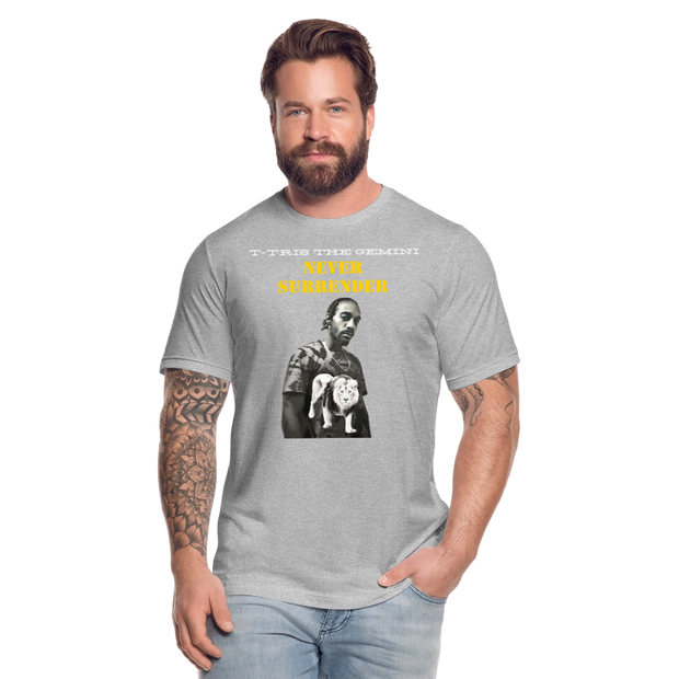 Unisex Jersey T-Shirt by Bella + Canvas ( SCE - T-TRIS THE GEMINI - NEVER SURRENDER - T-SHIRT ) - heather gray