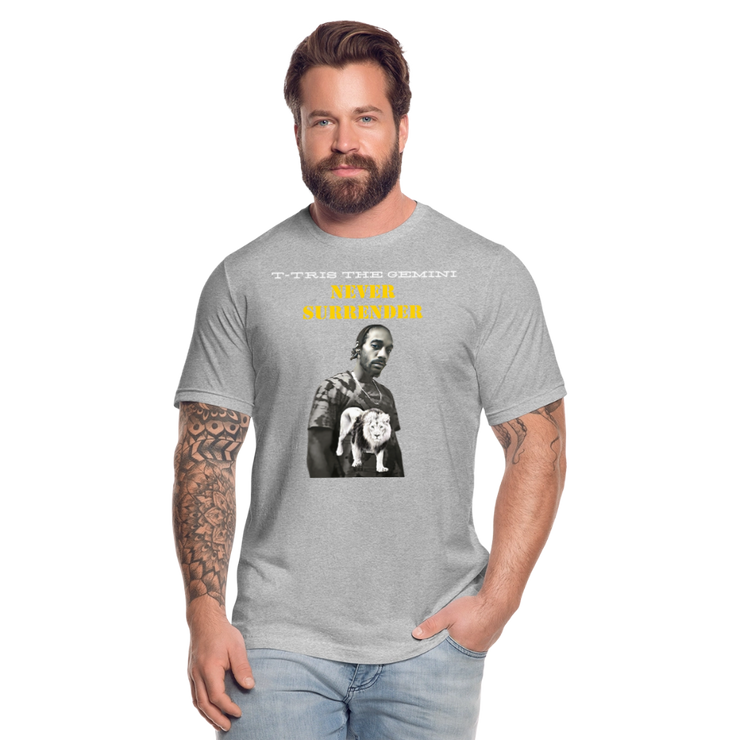 Unisex Jersey T-Shirt by Bella + Canvas ( SCE - T-TRIS THE GEMINI - NEVER SURRENDER - T-SHIRT ) - heather gray