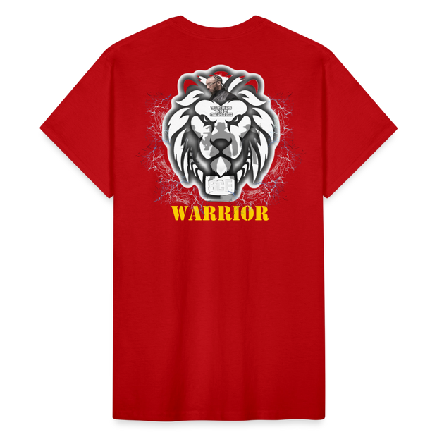 Gildan Ultra Cotton Adult T-Shirt ( T-TRIS THE GEMINI - SCE - WARRIOR T-SHIRT ) - red