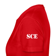 Gildan Ultra Cotton Ladies Adult T-Shirt ( SCE - WARRIORS HEART - T-SHIRT ) - red